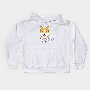 Woodlei Corgi Design Kids Hoodie